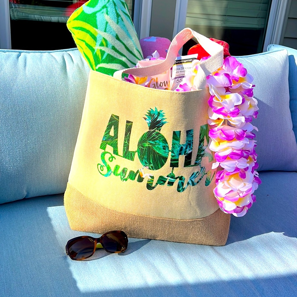 Aloha 🌺Summer beach pool tote bag